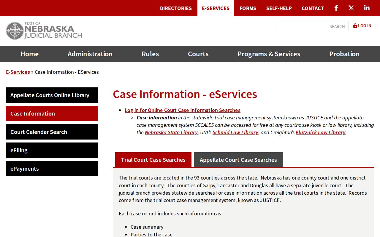Cuming County court record lookup source for booking disposition